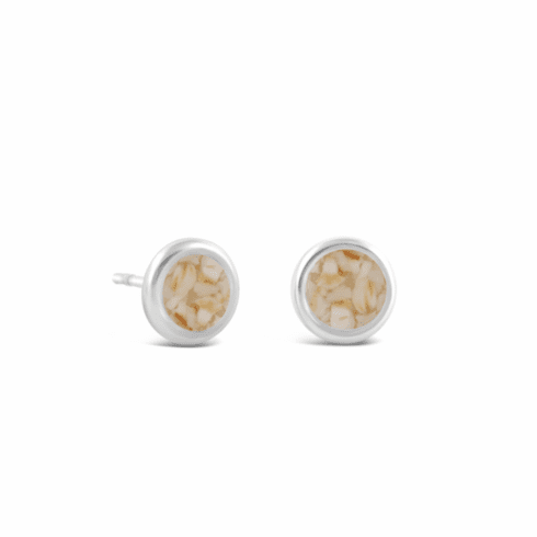 Puka Shell - April Birth Month Stud Earrings