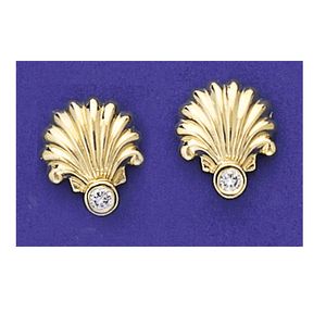 Shell & Diamond Earrings