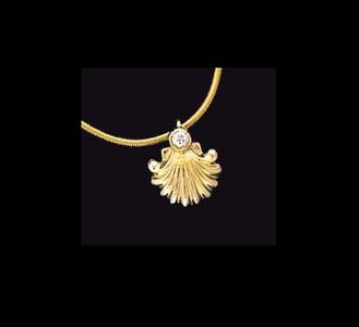 Shell & Diamond Pendant