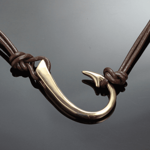 Sideway's Bronze Large Hook Pendant