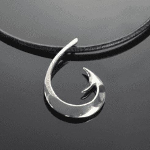 Sterling Silver Circle Hook Pendant