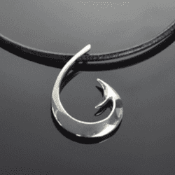 Sterling Silver Circle Hook Pendant