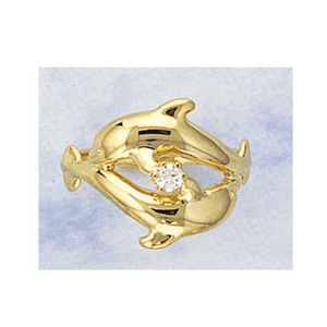Twin Dolphin Diamond Ring