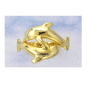 Twin Dolphin Ring