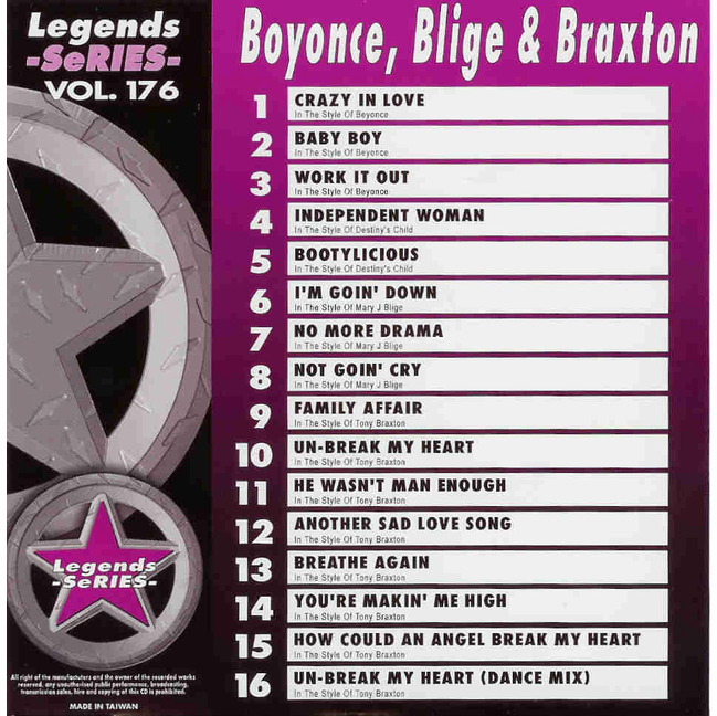 BEYONCE  BLIGE & BRAXTON    Legends Series   LG 176 