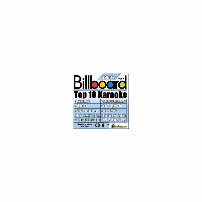 BILLBOARD 1960'S TOP 10 KARAOKE VOL.3    Party Tyme Karaoke  SYB 1963