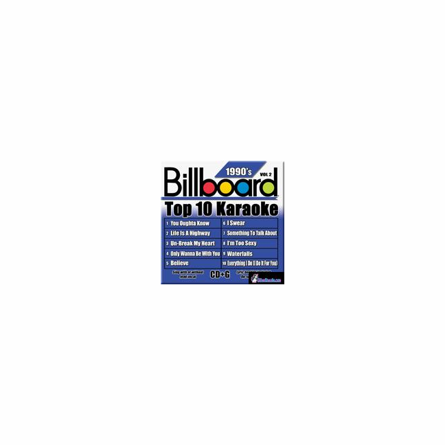 BILLBOARD 1990'S TOP 10 KARAOKE VOL.2 Party Tyme Karaoke SYB 1992