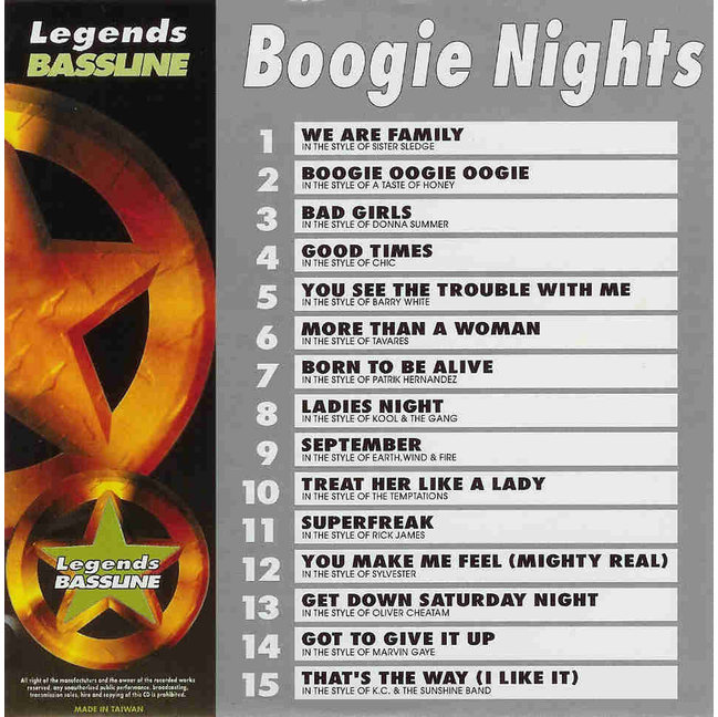 BOOGIE NIGHTS Legends Bassline LB 0025