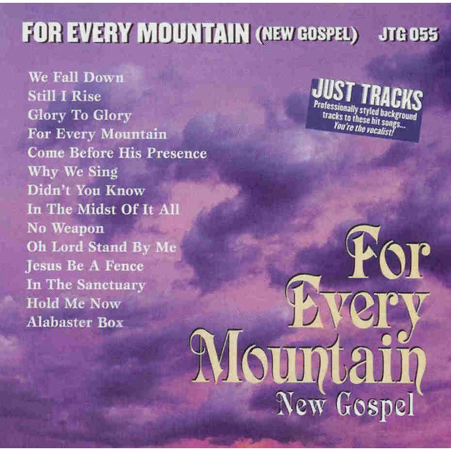 FOR EVERY MOUNTAIN (NEW GOSPEL) CDG JTG055 - POCKET SONGS JUST TRACKS