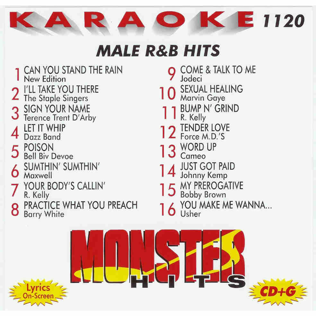 MALE R&B HITS Monster Hits MH 1120