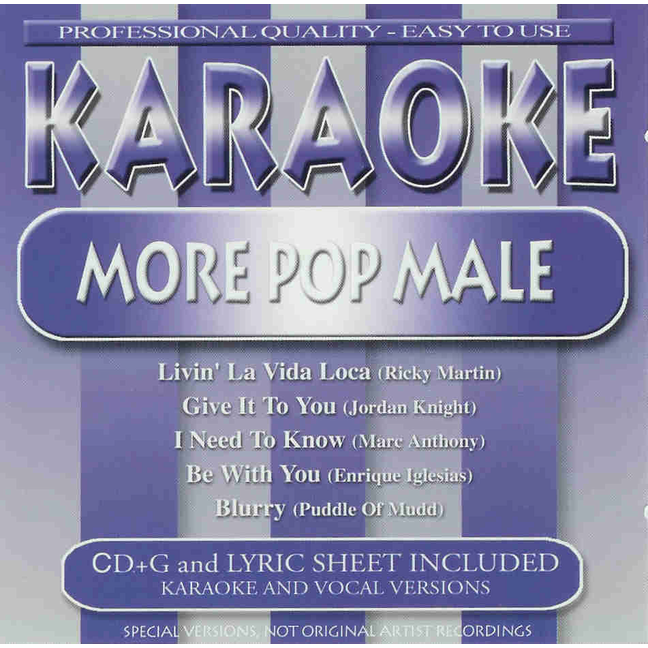MORE POP MALE    Karaoke  40292 