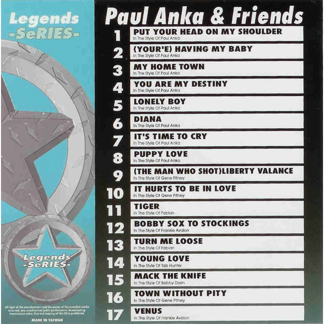 PAUL ANKA & FRIENDS Legends Series LG 157