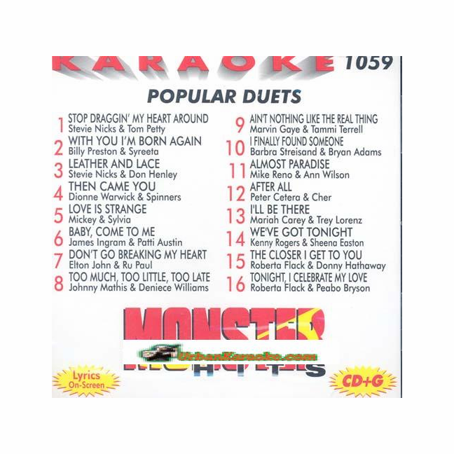 POPULAR DUETS  Monster Hits  MH 1059