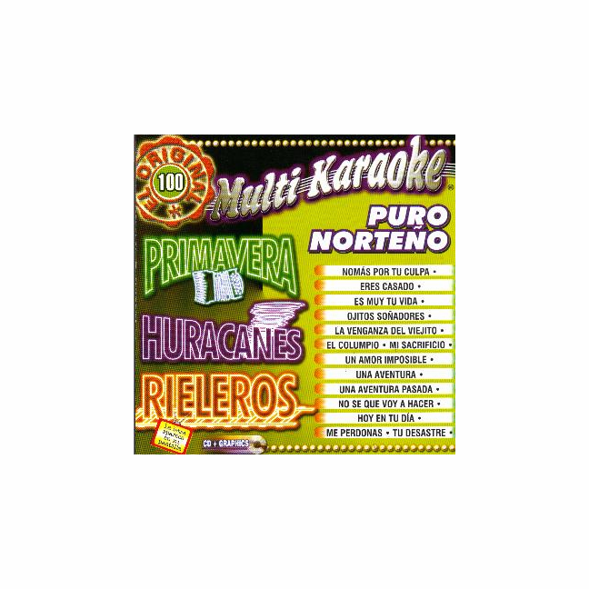 PURO NORTENO Primavera Huracanes Y Rieleros Multi Karaoke MK 100