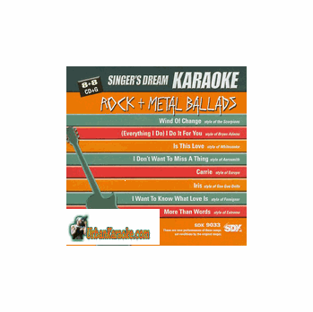 ROCK + METAL BALLADS  Singers Dream  SDK 9033 
