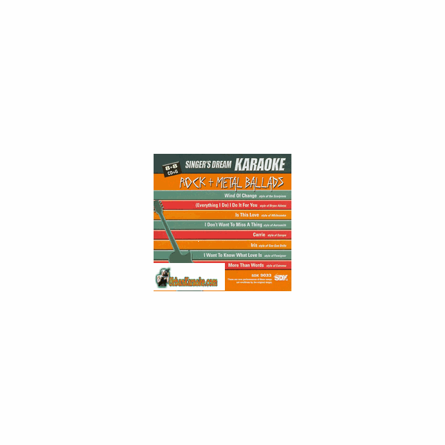 ROCK + METAL BALLADS Singers Dream SDK 9033
