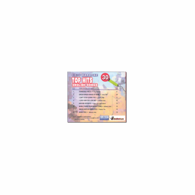 TOP HITS ENGLISH SONGS 30 U Best CDGA 030