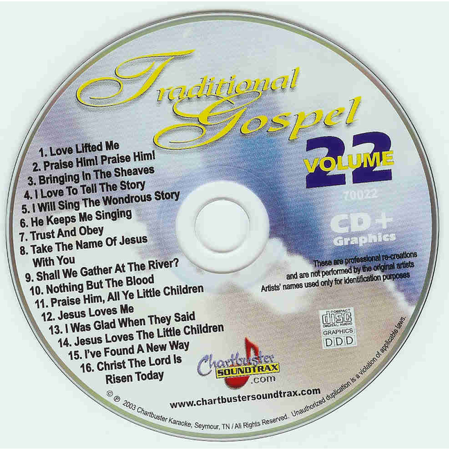 TRADITIONAL GOSPEL CDG CB70022 CHARTBUSTER GOSPEL