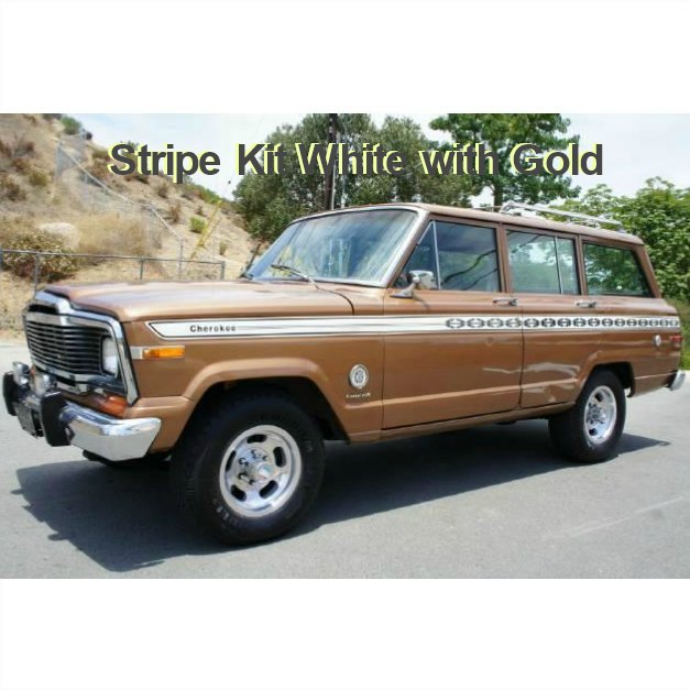 FSJ Jeep Part 7980JCS-WHT Decal Set 1979-1980 Jeep Cherokee