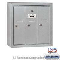 3 Door Vertical Apartment Mailboxes