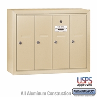 4 Door Sandstone Surface Mount Apartment Mailbox
