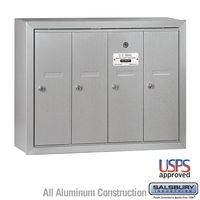 4 Door Surface Mount Apartment Mailbox