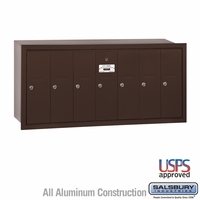 7 Door Bronze Recess Mount Apartment Mailbox