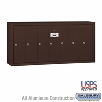 7 Door Bronze Surface Mount Apartment Mailbox