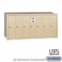 7 Door Sandstone Recess Mount Apartment Mailbox