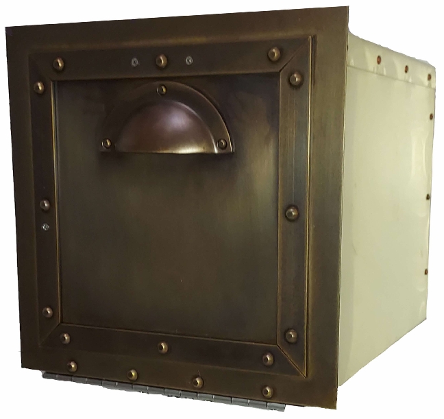 Antique Brass Column Mailbox