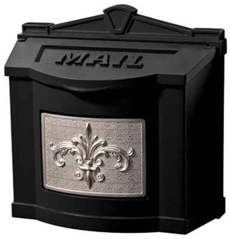 Black w/Satin Nickel Fleur De Lis