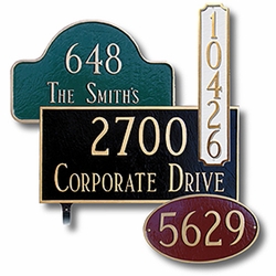 Browse address plaques to compliment your new mailbox.