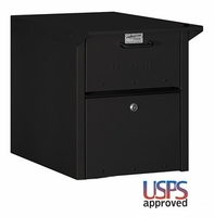 Column Locking Mailbox Front and Rear Opening Black
