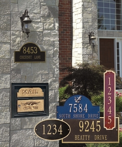 Column Mailbox Address Plaques