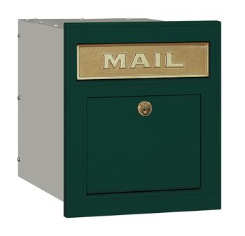 Column Mailbox Insert Locking or Non Locking Green Plain
