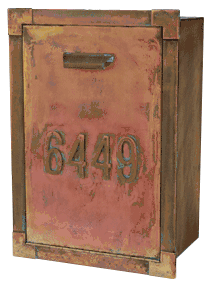 Courtyard Column Mailbox Insert Address Numbers