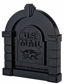 Eagle Door Column Mailbox Black