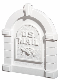 Eagle Door Column Mailbox White