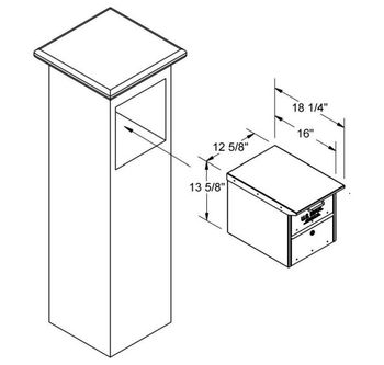 Front and Rear Opening Column Insert...Medium