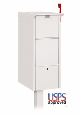 Front and Rear Opening Mail Package Drop White