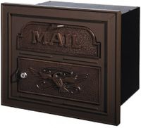 Gaines Classic Faceplate Column Insert Mailbox Bronze w/Antique Bronze