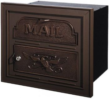 Gaines Classic Faceplate Column Insert Mailbox Bronze w/Antique Bronze