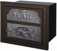 Gaines Classic Faceplate Column Insert Mailbox Bronze w/Satin Nickel