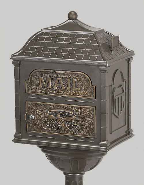 Gaines Classic Victorian Locking Mailbox Metallic Bronze with Antique Bronze
