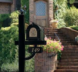 Gaines Keystone Deluxe Post Mailbox and Address Plaque