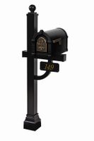 Gaines Keystone Fleur De Lis Mailbox w/Deluxe Post