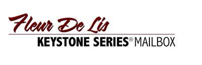 Gaines Keystone Fleur De Lis Mailbox w/Deluxe Post