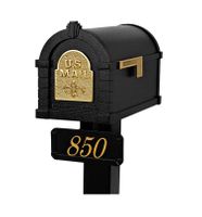 Gaines Keystone Fleur De Lis Mailbox W/Standard Post