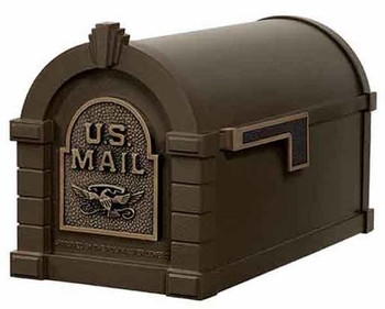 Gaines Keystone Mailbox Original Eagle Series Bronze with Antique Bronze