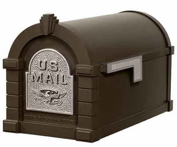 Gaines Keystone Mailbox Original Eagle Series bronze with Satin Nickel